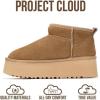 imageProject Cloud 100 Genuine Leather Ankle Boots for Women  AntiSlip Memory Foam Insole Womens Boots  Lightweight Winter Womens Shoes Ankle Booties for Women HuggyKhaki Suede
