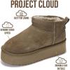 imageProject Cloud 100 Genuine Leather Ankle Boots for Women  AntiSlip Memory Foam Insole Womens Boots  Lightweight Winter Womens Shoes Ankle Booties for Women HuggyTaupe