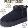 imageProject Cloud 100 Genuine Leather Ankle Boots for Women  AntiSlip Memory Foam Insole Womens Boots  Lightweight Winter Womens Shoes Ankle Booties for Women HuggyNavy Suede