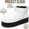 imageProject Cloud 100 Genuine Leather Ankle Boots for Women  AntiSlip Memory Foam Insole Womens Boots  Lightweight Winter Womens Shoes Ankle Booties for Women HuggyWhite