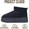imageProject Cloud 100 Genuine Leather Ankle Boots for Women  AntiSlip Memory Foam Insole Womens Boots  Lightweight Winter Womens Shoes Ankle Booties for Women HuggyNavy Suede