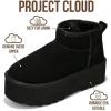 imageProject Cloud 100 Genuine Leather Ankle Boots for Women  AntiSlip Memory Foam Insole Womens Boots  Lightweight Winter Womens Shoes Ankle Booties for Women HuggyBlack