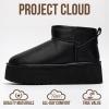 imageProject Cloud 100 Genuine Leather Ankle Boots for Women  AntiSlip Memory Foam Insole Womens Boots  Lightweight Winter Womens Shoes Ankle Booties for Women HuggyBlack Leather