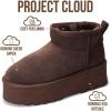 imageProject Cloud 100 Genuine Leather Ankle Boots for Women  AntiSlip Memory Foam Insole Womens Boots  Lightweight Winter Womens Shoes Ankle Booties for Women HuggyBrown