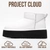 imageProject Cloud 100 Genuine Leather Ankle Boots for Women  AntiSlip Memory Foam Insole Womens Boots  Lightweight Winter Womens Shoes Ankle Booties for Women HuggyWhite