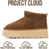imageProject Cloud 100 Genuine Leather Ankle Boots for Women  AntiSlip Memory Foam Insole Womens Boots  Lightweight Winter Womens Shoes Ankle Booties for Women HuggyMocha Suede