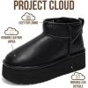 imageProject Cloud 100 Genuine Leather Ankle Boots for Women  AntiSlip Memory Foam Insole Womens Boots  Lightweight Winter Womens Shoes Ankle Booties for Women HuggyBlack Leather