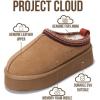imageProject Cloud 100 Genuine Leather Platform Slippers for Women  Soft Memory Foam Womens Slippers ampamp Supportive Clogs for Women 2025  Cozy Stylish Everyday Footwear SayreTan