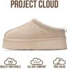 imageProject Cloud 100 Genuine Leather Platform Slippers for Women  Soft Memory Foam Womens Slippers ampamp Supportive Clogs for Women 2025  Cozy Stylish Everyday Footwear SayreSand Suede