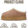 imageProject Cloud 100 Genuine Leather Platform Slippers for Women  Soft Memory Foam Womens Slippers ampamp Supportive Clogs for Women 2025  Cozy Stylish Everyday Footwear SayreChestnut