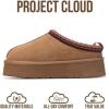 imageProject Cloud 100 Genuine Leather Platform Slippers for Women  Soft Memory Foam Womens Slippers ampamp Supportive Clogs for Women 2025  Cozy Stylish Everyday Footwear SayreTan