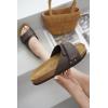 imageProject Cloud 100 Genuine Leather Womens Sandals  Memory Foam Slipper Women Vacation Essentials with Adjustable Straps  Non Slip Sandals for Women 2025 WrenChocolate