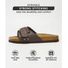 imageProject Cloud 100 Genuine Leather Womens Sandals  Memory Foam Slipper Women Vacation Essentials with Adjustable Straps  Non Slip Sandals for Women 2025 WrenChocolate