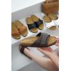 imageProject Cloud 100 Genuine Leather Womens Sandals  Memory Foam Slipper Women Vacation Essentials with Adjustable Straps  Non Slip Sandals for Women 2025 WrenChocolate