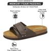 imageProject Cloud 100 Genuine Leather Womens Sandals  Memory Foam Slipper Women Vacation Essentials with Adjustable Straps  Non Slip Sandals for Women 2025 WrenChocolate
