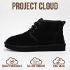 imageProject Cloud Ankle Boots for Women  Genuine Suede Shoes with Memory Foam Insole  NonSlip Mini Winter Boots Shoes for Women 2025 JuleeBlack
