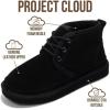 imageProject Cloud Ankle Boots for Women  Genuine Suede Shoes with Memory Foam Insole  NonSlip Mini Winter Boots Shoes for Women 2025 JuleeBlack