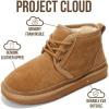 imageProject Cloud Ankle Boots for Women  Genuine Suede Shoes with Memory Foam Insole  NonSlip Mini Winter Boots Shoes for Women 2025 JuleeTan
