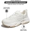 imageProject Cloud Chunky Platform Sneakers for Women  Comfortable Memory Foam Insole Shoes for Women Footwear  Laceup Womens Shoes ampamp Fashion Sneakers CocoOffwhite