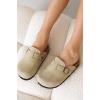 imageProject Cloud Clogs for Kids  Genuine Leather Kids Clogs with Cork Footbed Arch Support  NonSlip Slippers ampamp Sandals for Boys ampamp Girls FootwearTaupe Suede