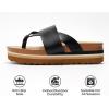 imageProject Cloud Fashion Womens Sandals  Memory Foam Insole and Comfortable Platform Sandals for Women 2025  Lightweight and Nonslip Perfect Beach SlidesBlack Thong