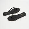 imageProject Cloud Flip Flops for Women  Memory Foam Flats Summer Sandals for Women 2025  Vegan Leather Lightweight Womens Sandals Summer Beach Essentials SlidesBlack