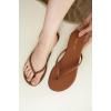 imageProject Cloud Flip Flops for Women  Memory Foam Flats Summer Sandals for Women 2025  Vegan Leather Lightweight Womens Sandals Summer Beach Essentials SlidesChocolate