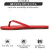 imageProject Cloud Flip Flops for Women  Memory Foam Flats Summer Sandals for Women 2025  Vegan Leather Lightweight Womens Sandals Summer Beach Essentials SlidesRed