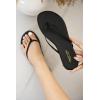 imageProject Cloud Flip Flops for Women  Memory Foam Flats Summer Sandals for Women 2025  Vegan Leather Lightweight Womens Sandals Summer Beach Essentials SlidesBlack
