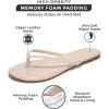 imageProject Cloud Flip Flops for Women  Memory Foam Flats Summer Sandals for Women 2025  Vegan Leather Lightweight Womens Sandals Summer Beach Essentials SlidesNude Patent