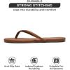 imageProject Cloud Flip Flops for Women  Memory Foam Flats Summer Sandals for Women 2025  Vegan Leather Lightweight Womens Sandals Summer Beach Essentials SlidesChocolate