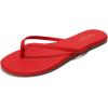 imageProject Cloud Flip Flops for Women  Memory Foam Flats Summer Sandals for Women 2025  Vegan Leather Lightweight Womens Sandals Summer Beach Essentials SlidesRed