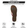 imageProject Cloud Flip Flops for Women  Memory Foam Flats Summer Sandals for Women 2025  Vegan Leather Lightweight Womens Sandals Summer Beach Essentials SlidesRed