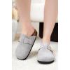 imageProject Cloud Genuine Leather Clogs for Women Shoes  Memory Foam Insole NonSlip ampamp Natural Cork Footbed Arch Support Big Buckle Womens Clogs and Mules for Women Footwear ManchesterGrey