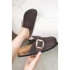 imageProject Cloud Genuine Leather Clogs for Women Shoes  Memory Foam Insole NonSlip ampamp Natural Cork Footbed Arch Support Big Buckle Womens Clogs and Mules for Women Footwear ManchesterChoco Brown Suede