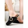 imageProject Cloud Genuine Leather Clogs for Women Shoes  Memory Foam Insole NonSlip ampamp Natural Cork Footbed Arch Support Big Buckle Womens Clogs and Mules for Women Footwear ManchesterBlack