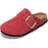imageProject Cloud Genuine Leather Clogs for Women Shoes  Memory Foam Insole NonSlip ampamp Natural Cork Footbed Arch Support Big Buckle Womens Clogs and Mules for Women Footwear ManchesterBerry