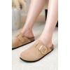 imageProject Cloud Genuine Leather Clogs for Women Shoes  Memory Foam Insole NonSlip ampamp Natural Cork Footbed Arch Support Big Buckle Womens Clogs and Mules for Women Footwear ManchesterBeige
