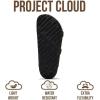 imageProject Cloud Genuine Leather Flat Sandals Women 2025 Beach Essentials Womens Sandals Memory Foam Vacation Essentials Slides for Women Footwear VenitaOlive