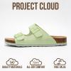 imageProject Cloud Genuine Leather Flat Sandals Women 2025 Beach Essentials Womens Sandals Memory Foam Vacation Essentials Slides for Women Footwear VenitaSage