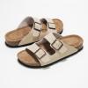 imageProject Cloud Genuine Leather Flat Sandals Women 2025 Beach Essentials Womens Sandals Memory Foam Vacation Essentials Slides for Women Footwear VenitaBeige