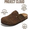 imageProject Cloud Genuine Leather Footbed Clogs for Women  Memory Foam Arch Support Slippers for Women  Trendy Slipons Womens Mules ampamp Clogs Sandals BentonDark Brown Leopard