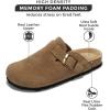 imageProject Cloud Genuine Leather Footbed Clogs for Women  Memory Foam Arch Support Slippers for Women  Trendy Slipons Womens Mules ampamp Clogs Sandals BentonTan Suede