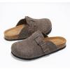 imageProject Cloud Genuine Leather Footbed Clogs for Women  Memory Foam Arch Support Slippers for Women  Trendy Slipons Womens Mules ampamp Clogs Sandals BentonGrey Wool
