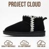 imageProject Cloud Genuine Leather Girls Boots  Lightweight ampamp Cozy Fur Ankle Boots with Memory Foam  Non Slip Kids Boots for Girls Perfect for Fall and Everyday WearBlack Stitch