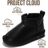 imageProject Cloud Genuine Leather Girls Boots  Lightweight ampamp Cozy Fur Ankle Boots with Memory Foam  Non Slip Kids Boots for Girls Perfect for Fall and Everyday WearBlack Leather