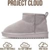 imageProject Cloud Genuine Leather Girls Boots  Lightweight ampamp Cozy Fur Ankle Boots with Memory Foam  Non Slip Kids Boots for Girls Perfect for Fall and Everyday WearLightgrey Suede