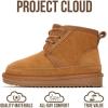 imageProject Cloud Genuine Leather Kids Boots  Lightweight FurLined Ankle Boots for Girls ampamp Boys with Memory Foam Insole  NonSlip Winter Kids Shoes NevadaChestnut Suede