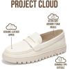 imageProject Cloud Genuine Leather Loafers for Women  Memory Foam Insoles Slip On Shoes for Women  Lightweight Womens Shoes  Non Slip Womens Loafers Filide1Ivory