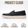 imageProject Cloud Genuine Leather Loafers for Women  Memory Foam Insoles Slip On Shoes for Women  Lightweight Womens Shoes  Non Slip Womens Loafers Filide1Black